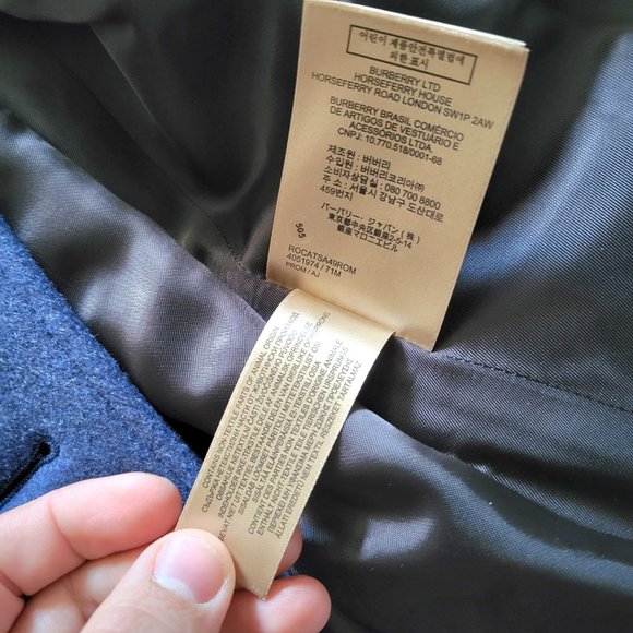 NWT Burberry Men's Kensington Trench Coat Mid-length Wool/Cashmere - Size 50 - Picture 12 of 16